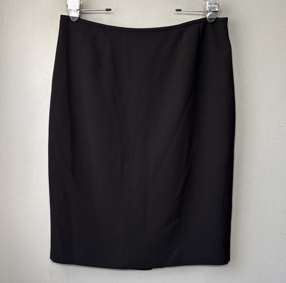 Jones Studio Pencil Skirt Size 12 Black Career Business Office Siren Corporate